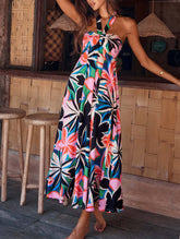 Summer Sleeveless Printed A-line Dress