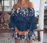 Stylish One-Shoulder Print Plus Size Dress