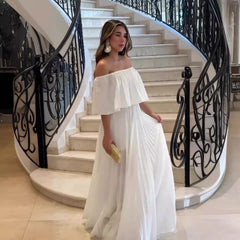 Contrast Color Off-Shoulder High Waist Slim Dress