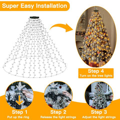 Christmas Tree Waterfall Lights