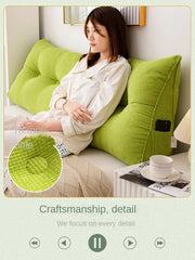 Long Pillow Headboard Cushion Triangle Large Back Bed Soft Bag Pillow Can Be Disassembled and Washed Bedroom Sofa
