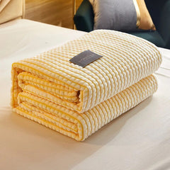 Blanket for Bed Sofa, Milk Flannel Warm Soft Winter Blankets And Throws Thick Wool Fleece Throw Bedspread Same Size