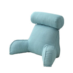 Adult Reading Pillow Ultra-Comfy Removable Linen Cover Detachable Neck Roll Unmatched Support Bed Rest Sit Up Pillows