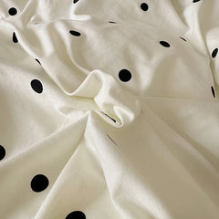 2025 new soft waxy waxy wash quilt cover Knitted double layer single bed sheet Little fresh polka dot bedding
