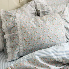 2pcs refresh print pillow case Embroidered lace pillow cover pastoral style bedding pillowcases pillow sham without filler sale
