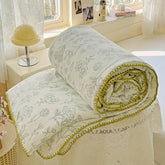 2025 Summer 2 Gauze Blanket AClass Jacquard Kids AirCon Quilt Machine Washable Lightweight Summer Bedding Gift Set