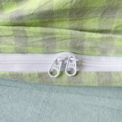 2025 New All-cotton Washed Cotton Single Quilt Set Printed Plaid Duvet Cover 150x200 220x240 Skin Friendly Bedding