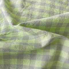 2025 New All-cotton Washed Cotton Single Quilt Set Printed Plaid Duvet Cover 150x200 220x240 Skin Friendly Bedding