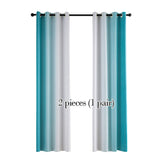 2 Pcs Gradient Color Balckout Curtains for Bedroom Living Room Kitchen Modern Curtains Treatment Blinds Custom Made