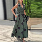 V-neck Sleeveless Elegant Dress