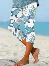 🔥Beach & Vacay🔥Women's Hawaiian Turtle Print Resort Casual Leggings