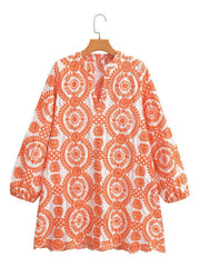 Spring Loose Embroidered Dress