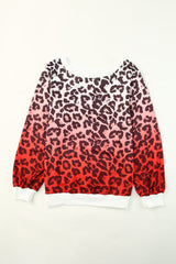 Leopard Gradient Long Sleeve Sweatshirt