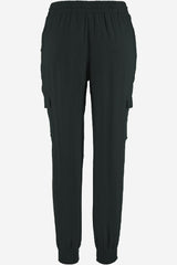 Gray Side Pockets Slim Fit Drawstring High Waist Joggers