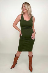 Cotton Midi Tank Dress