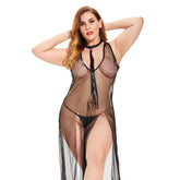Plus Size Sexy Lingerie Sexy Sleepwear Transparent Sexy Tulle Dress