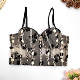 Sexy Boning Corset Lace Camisole Women Inner Black Top Niche Outdoor Wear Bottoming Bra