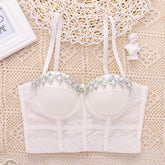 Colorful Crystals Beaded Boning Corset Boning Corset Sling Women Clothing