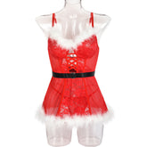 Christmas Women Clothing Christmas Women Clothing with Fur Belt T-Back