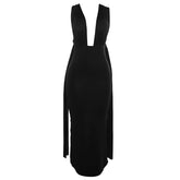 Summer Women  Clothing V neck Lace up Backless Sexy Sheath Dress