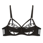 Summer Underwear Women Big Breasts Show Sexy Mesh Breathable Comfortable Pure Ultra Thin Bra Set