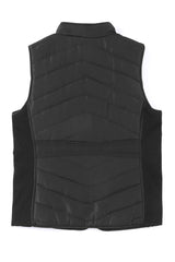 Black Zip-up Side Pockets Puffer Vest