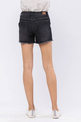 Judy Blue Mid-Rise Maternity Cut-Off Denim Shorts