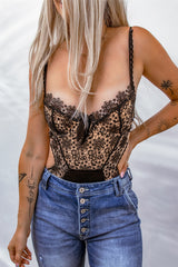Black Floral Lace Crochet Backless Sleeveless Bodysuit