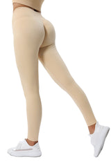 Khaki Tummy Control High Waist Yoga Pants