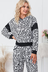 Leopard Print Pullover and Joggers Set