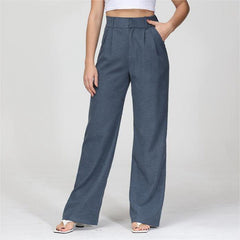 Casual all-match high waist wide leg pants