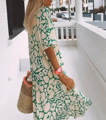 Summer New Short-sleeved Printed Plus Size Dress