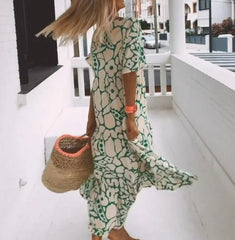Summer New Short-sleeved Printed Plus Size Dress