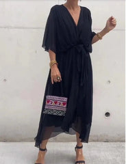 Stylish and Elegant V-neck Plus Size Dress
