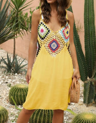Plus Size Melange Cut-Out Cover-Up Dress