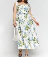 Plus Size Tagliatelle Linen Dress