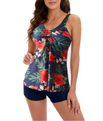 Women's Multicolor Printed Two-piece Swimsuit