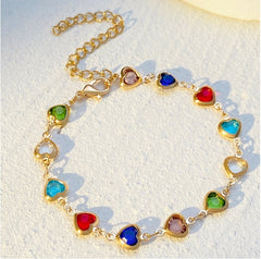 Colorful Love Zircon Dopamine Bracelet