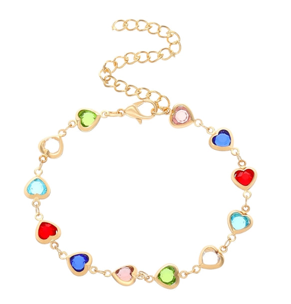 Colorful Love Zircon Dopamine Bracelet