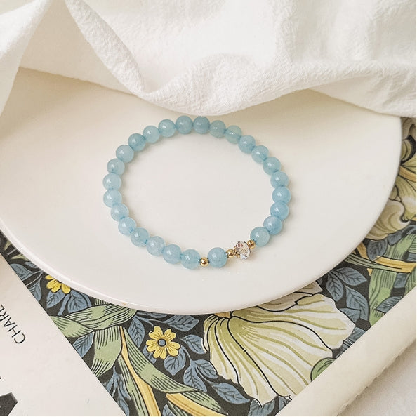 Natural Crystal Aquamarine Bracelet