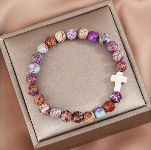 Imperial Pine Mixed Color Cross Bracelet