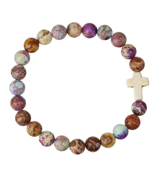 Imperial Pine Mixed Color Cross Bracelet