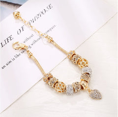 DIY Alloy Large Hole Bead Bracelet