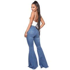 Judy Blue Mid-Rise Overdyed with Destroy Flare Jeans