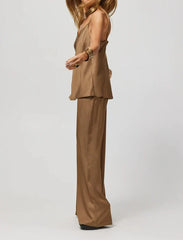 Satin Bronze Two Piece Suit