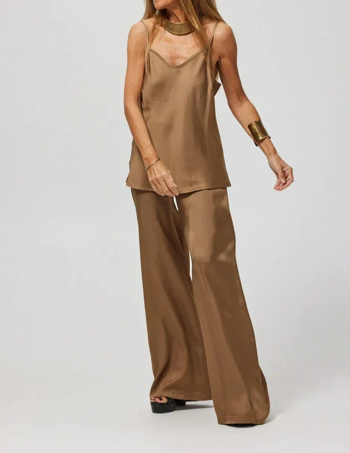 Satin Bronze Two Piece Suit
