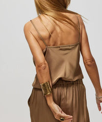 Satin Bronze Two Piece Suit