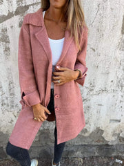 Casual Lapel Single-breasted Long Coat