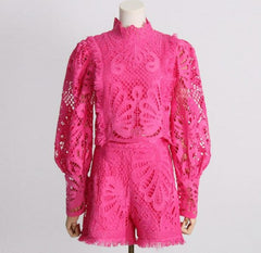 Retro Court High Waist Shorts Suit