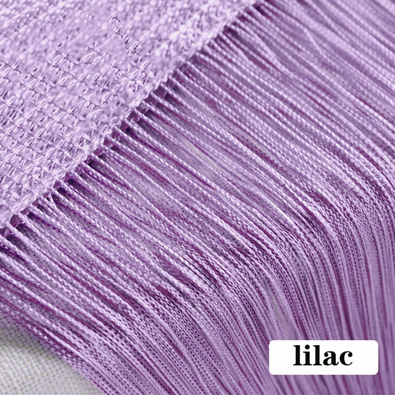 100CM X 200CM Thread Curtains Screen Ribbon String Divider Blind for Living Room Door Wall Window Panel Tassel Curtain